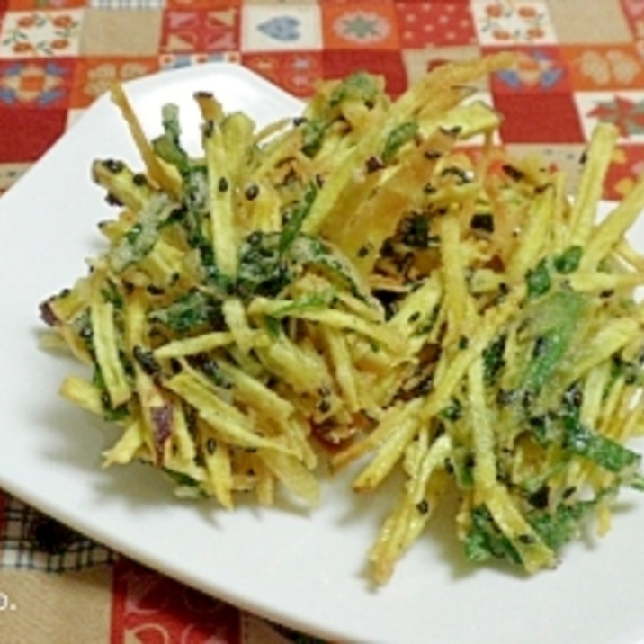 カリカリ サツマイモと大葉のかき揚げ レシピ 作り方 By Momo 楽天レシピ カリカリ サツマイモと大葉のかき揚げ レシピ 作り方 By Momo 楽天レシピ